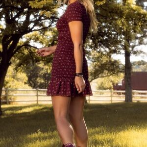 Ivy City Co Burgundy Mini Dress